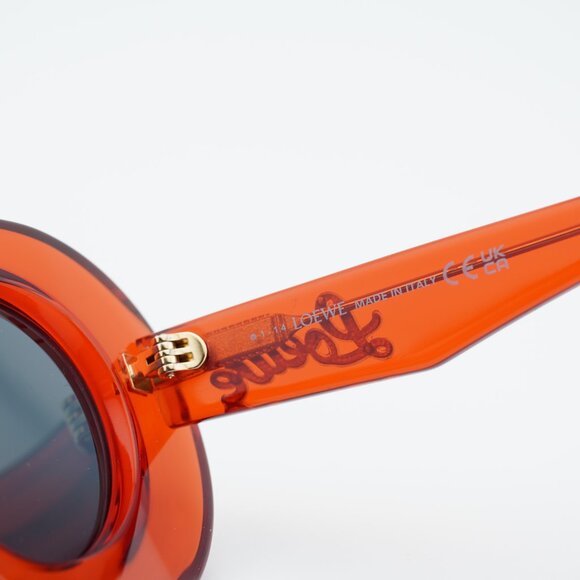 Loewe LW40112I 66V Sunglasses Red Butterfly Frame, Blue Lenses display picture 2